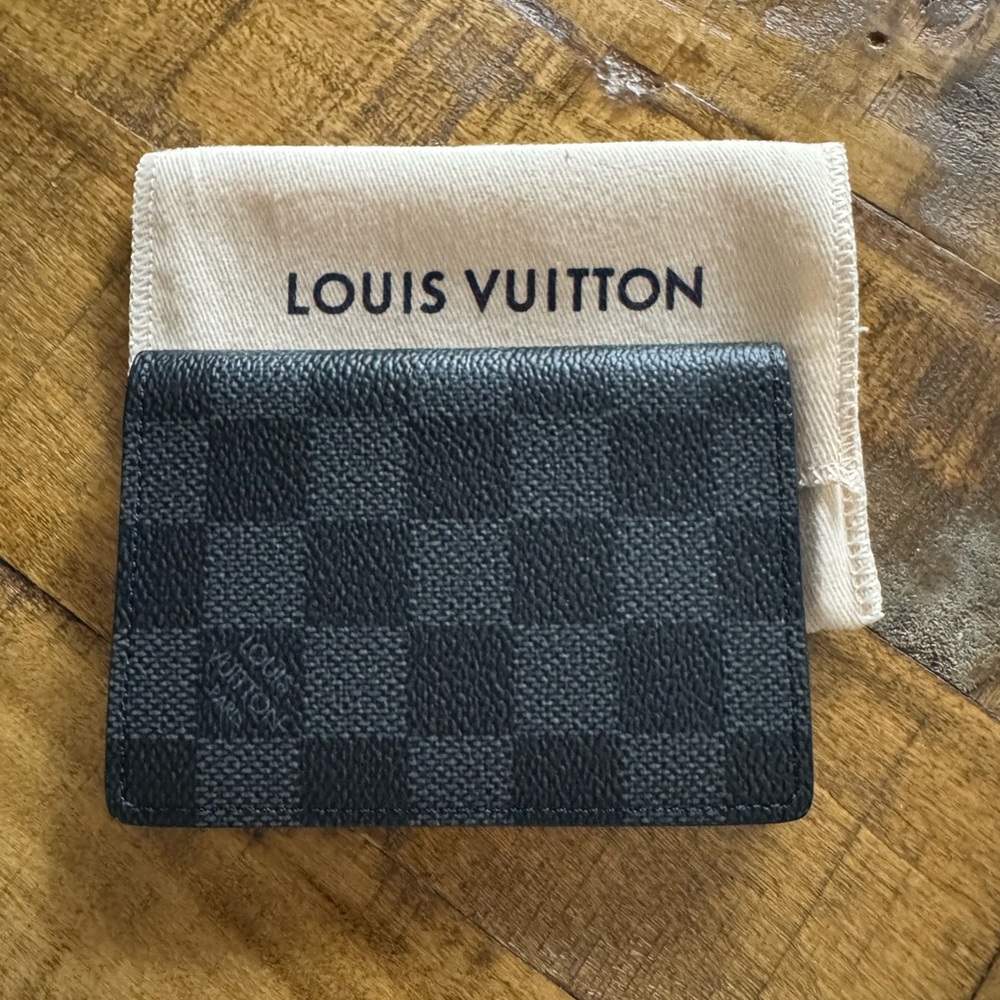 Louis Vuitton Dark Checkered Card Holder